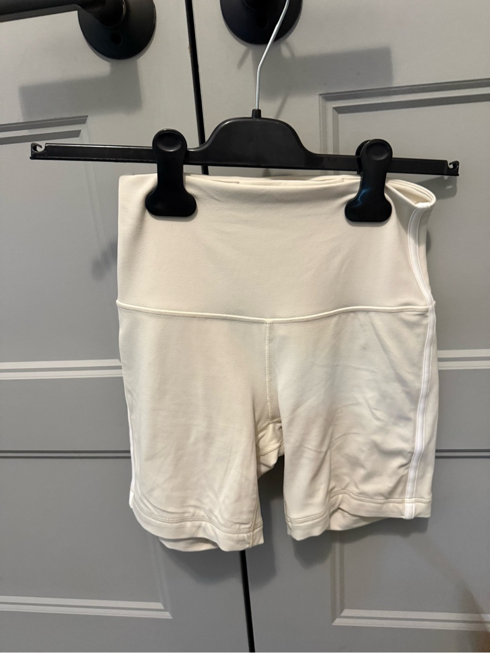 lululemon athletica Cream High-Rise Athletic Bike Shorts